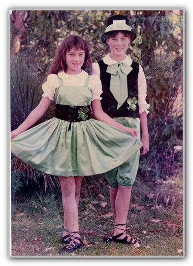 MJ in Irish Dress with friend